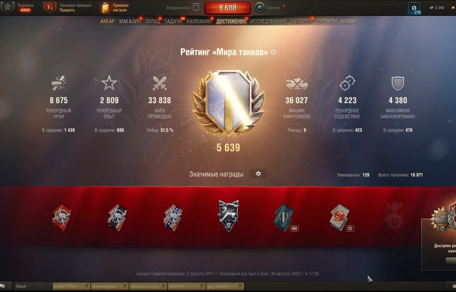 [РАСПРОДАЖА] 7 топов, последний бой 30.08.2025