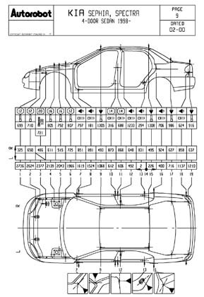 KIA Spectra I (SD) 1998-2003 , 2004-2009, 2011