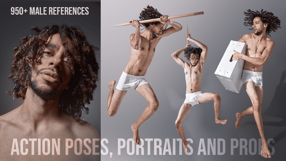 950+ Male References: Action Poses, Portraits & Props