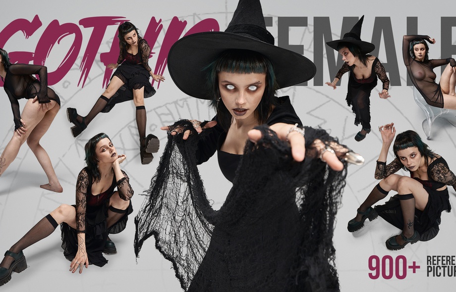 900+ Halloween References: Neo-Gothic Female Poses 🦇
