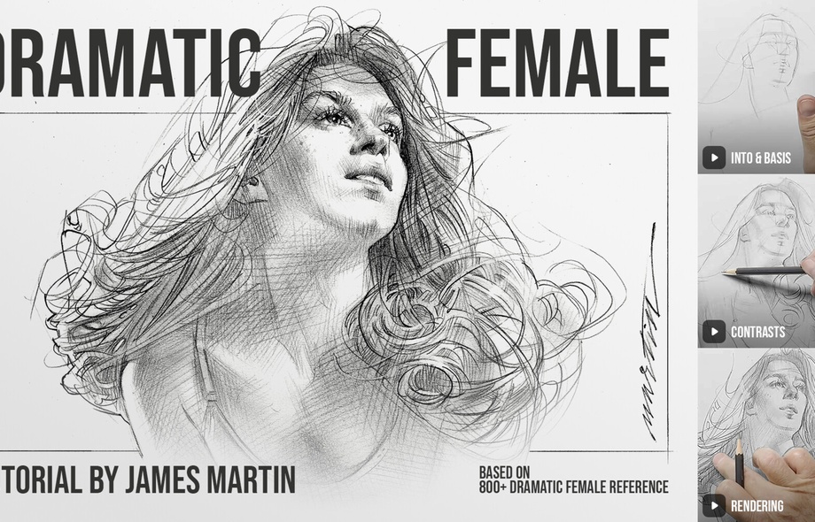 Dramatic Female - Head and Hair Tutorial by James Martin