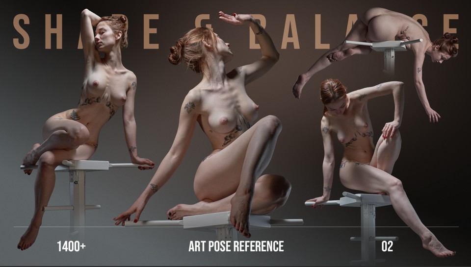 1400+ Shape & Balance Art Pose Reference, Part 2