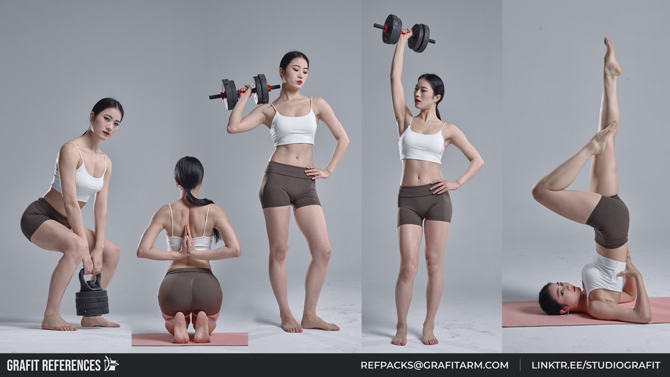 1300+ спортивных женских поз  | Sporty Lifestyle Female Poses 3