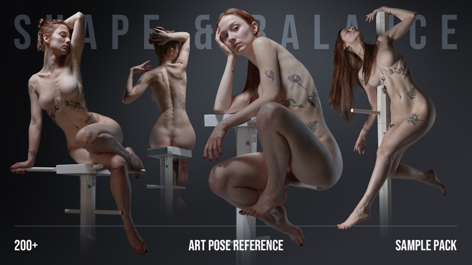 200+ Shape & Balance Art Pose SAMPLE PACK