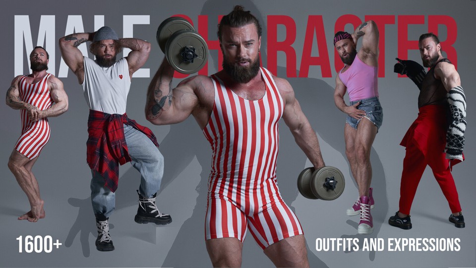 1600+ Male Character — Outfits and Expressions