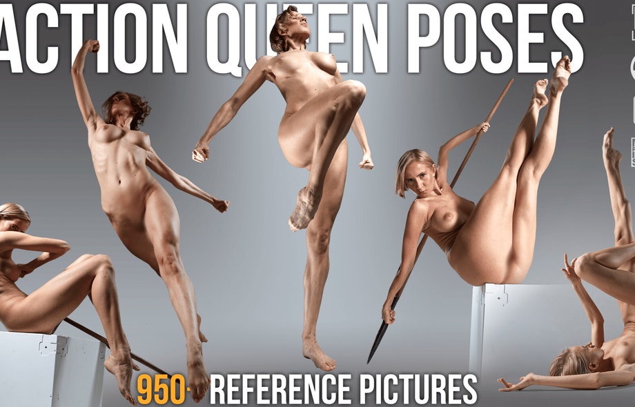950 + Action Queen Poses Reference Pictures