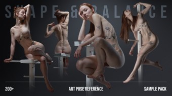 200+ Shape & Balance Art Pose SAMPLE PACK