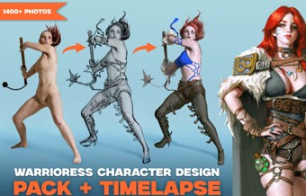 1400+ Warrioress Reference Pictures + PROCESS TIMELAPSE + PSD