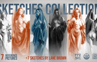 Sketch Pack by Lane Brown – With Classical Drapery References