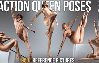 950 + Action Queen Poses Reference Pictures