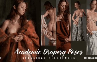 Academic Drapery Poses — 2000+ Classical References by Lane Brown