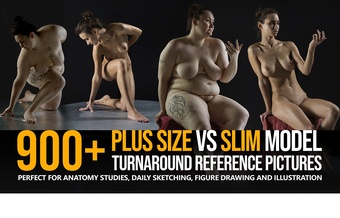 900+ Plus-Size VS Slim Model Turnaround Reference Pictures