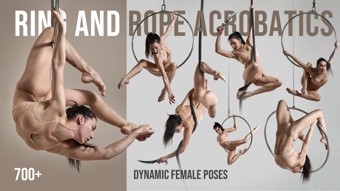 700+ Ring & Rope Acrobatics — Dynamic Female Poses