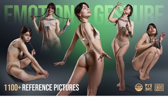 1100+ Expressive Female Poses: Emotion & Gesture