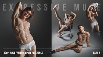 1400+ Expressive Muse Male Fashion & Pose Reference Pack Part II