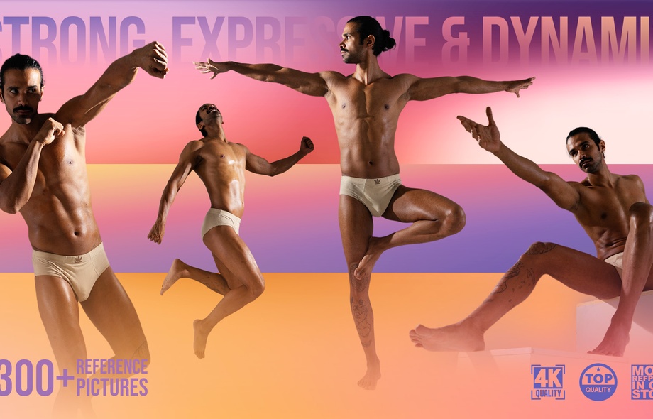 1300+ Male Figure Reference Pack – Strong, Expressive & Dynamic