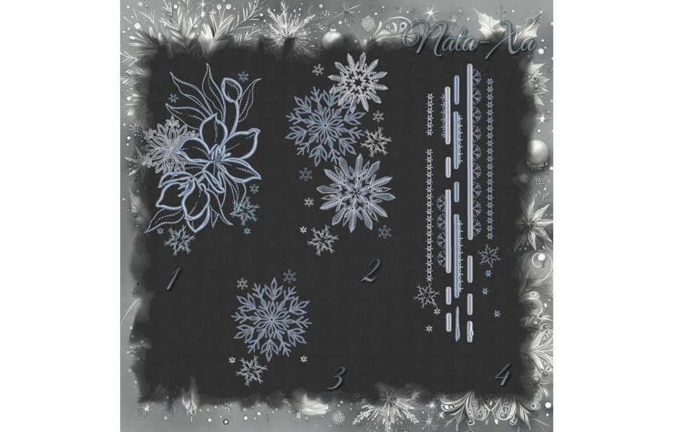 Ледяные узоры. Набор для пялец 16х26 см