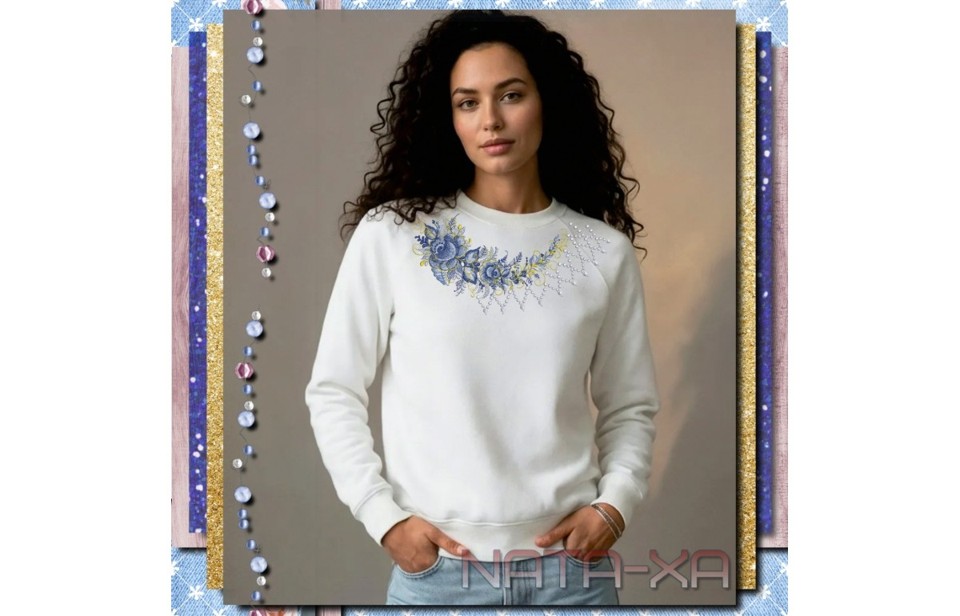 Голубые росы. Набор воротов для маленьких пялец 2