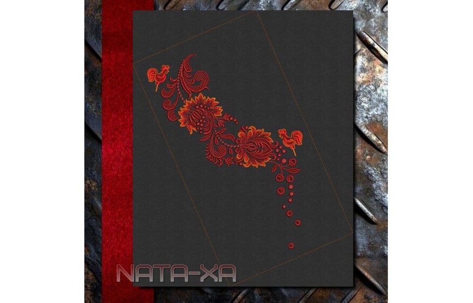 Во саду ли... Композиция №2 для больших пялец