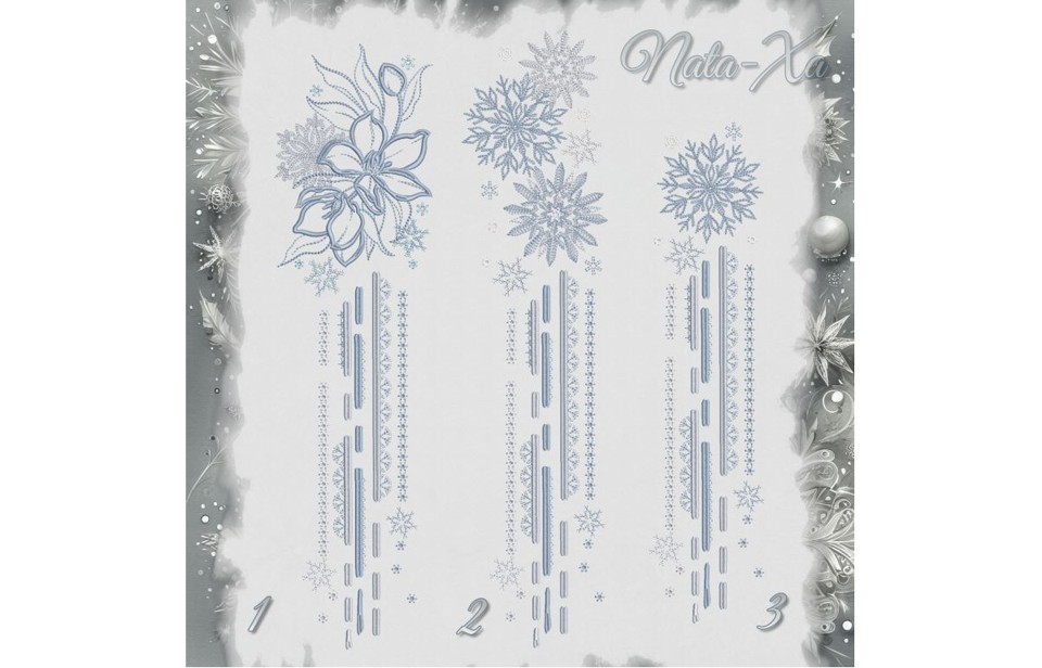 Ледяные узоры. Набор для пялец 20х36см