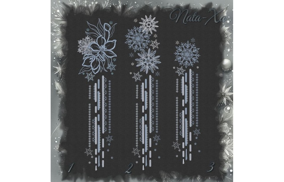 Ледяные узоры. Набор для пялец 15х24см