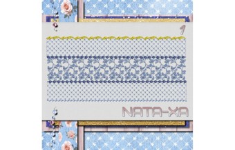 Голубые росы. Набор бордюров для больших пялец 2