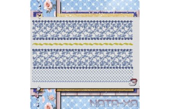 Голубые росы. Набор бордюров для маленьких пялец 4