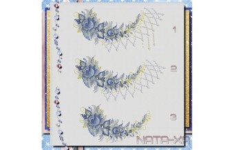 Голубые росы. Набор воротов для больших пялец 1