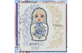 Голубые росы. Матрёна. Композиция для больших пялец 2