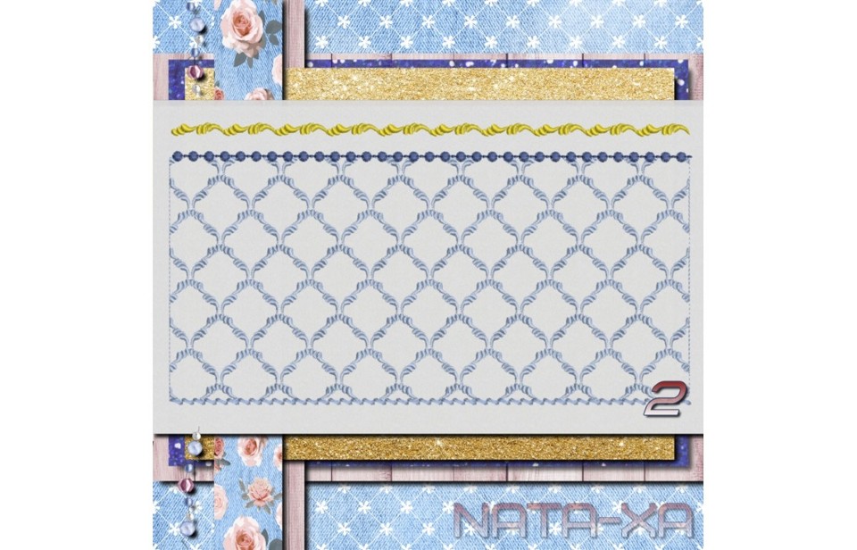 Голубые росы. Бордюр №2