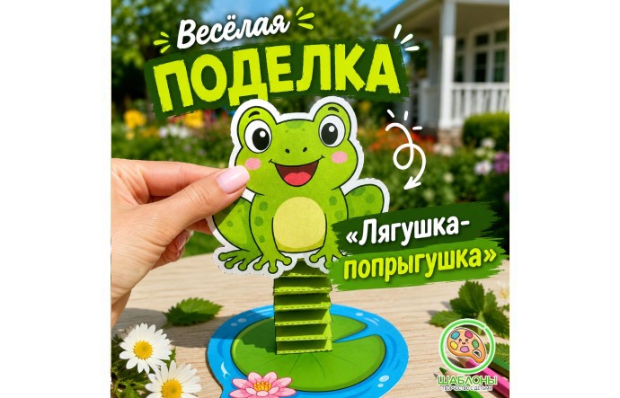 Весёлая поделка «Лягушка-попрыгушка»