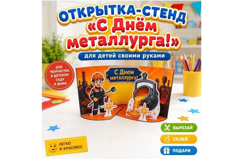Шаблон для поделки ко дню металлурга