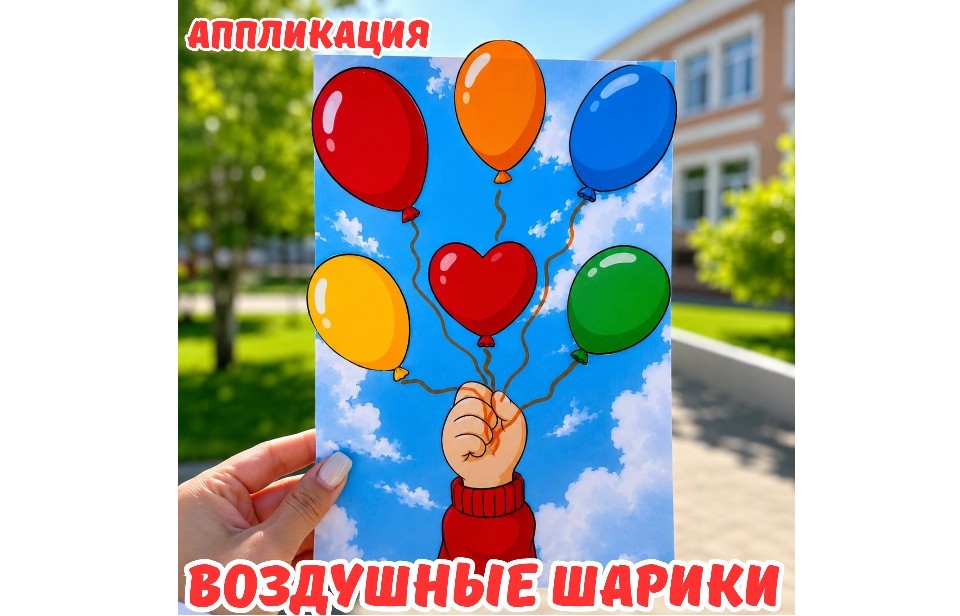Аппликация «Воздушные шарики» 2