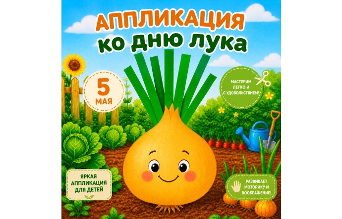 Аппликация ко Дню лука (5 мая)
