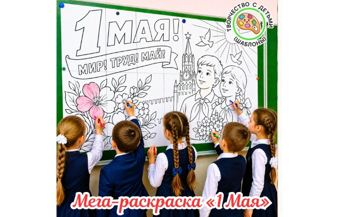 Мега-раскраска «1 Мая»