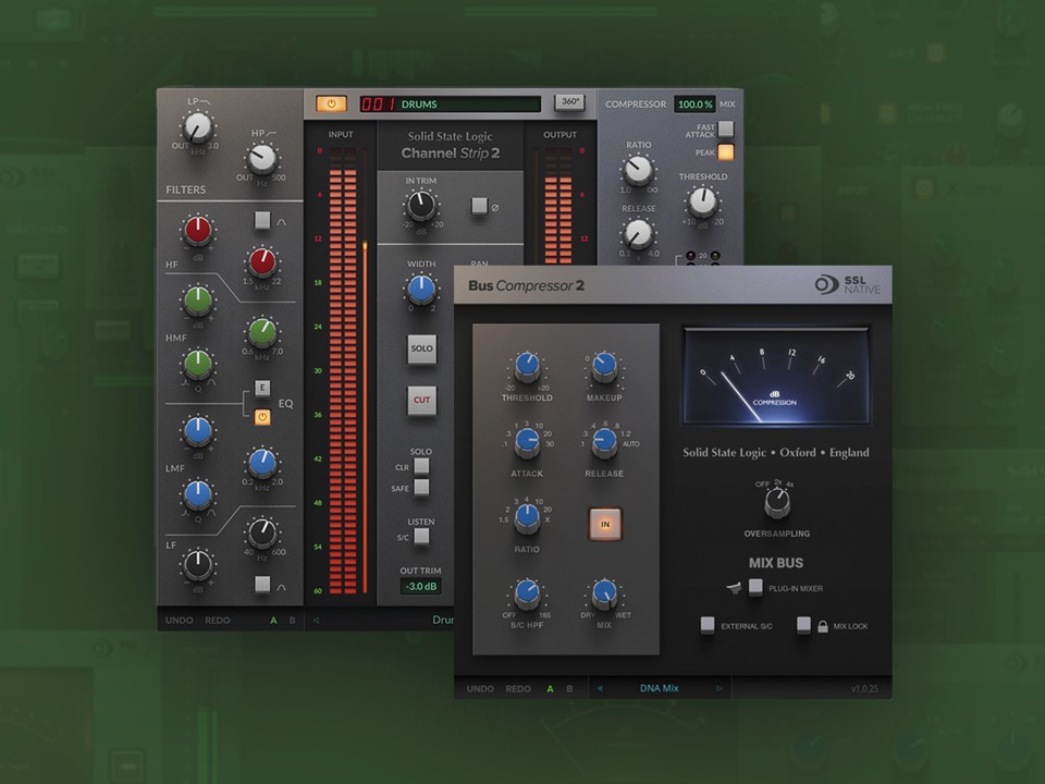SSL Essentials Bundle – Channel Strip 2, Bus Compressor 2