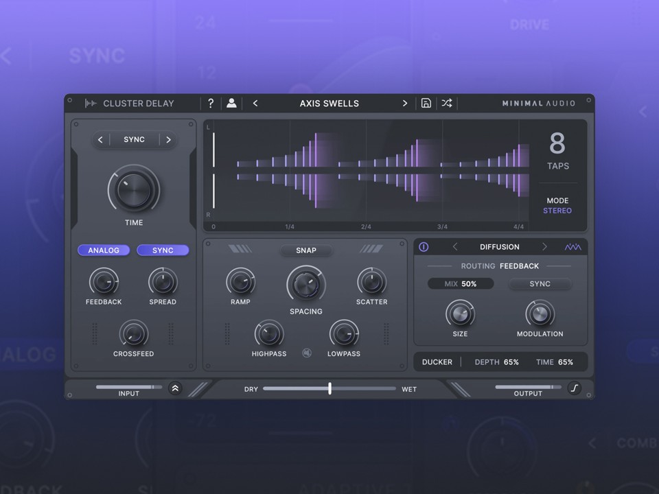 Cluster Delay by Minimal Audio