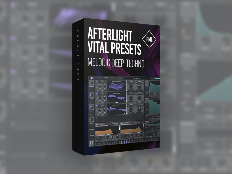 Production Music Live Vital Presets: Afterlight - Melodic Deep, Techno