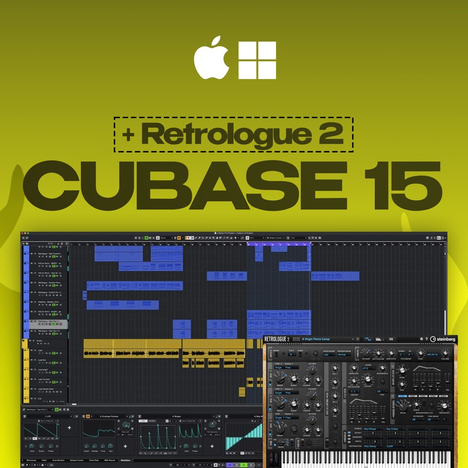 Cubase LE 15 + Retrologue 2 (Лицензионный ключ)