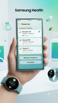 Фича Лекарства для Смартфона и часов Galaxy 1
