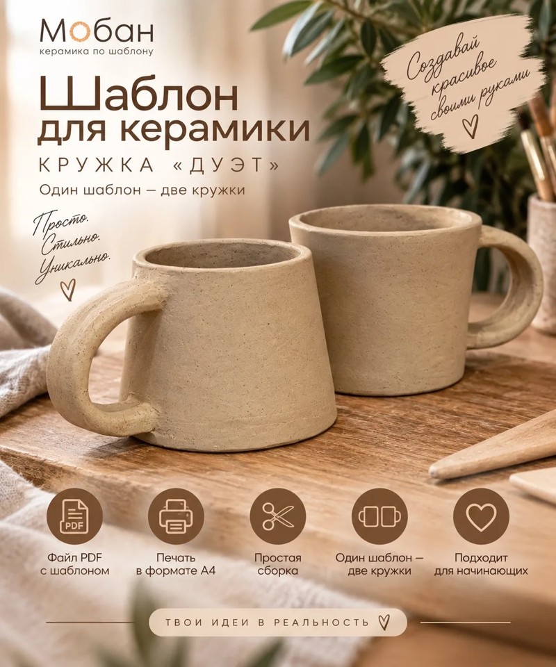 Шаблон "Кружка Дуэт" 1