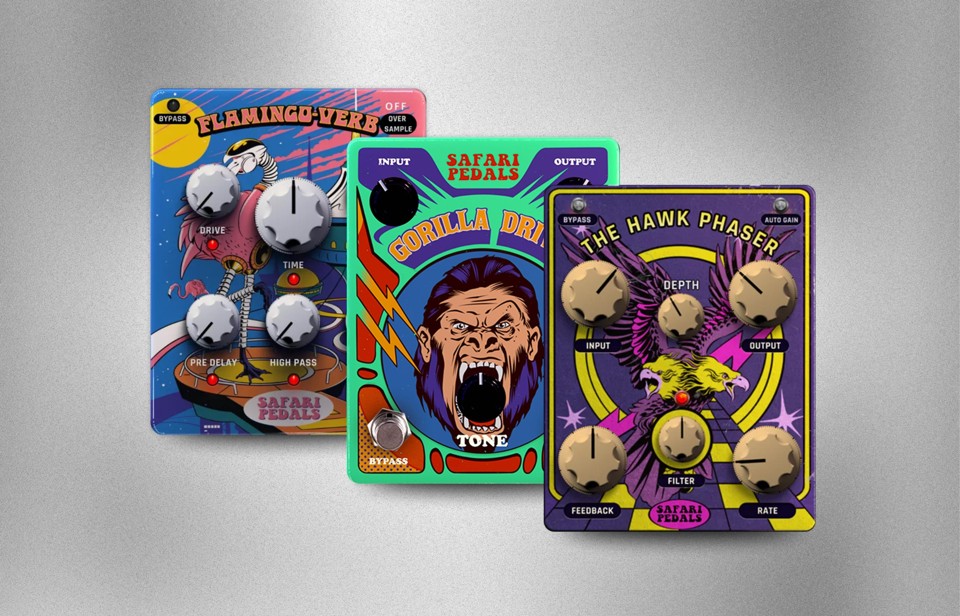 Safari Pedals (Flamingo Verb, Gorilla Drive & Hawk Phaser)