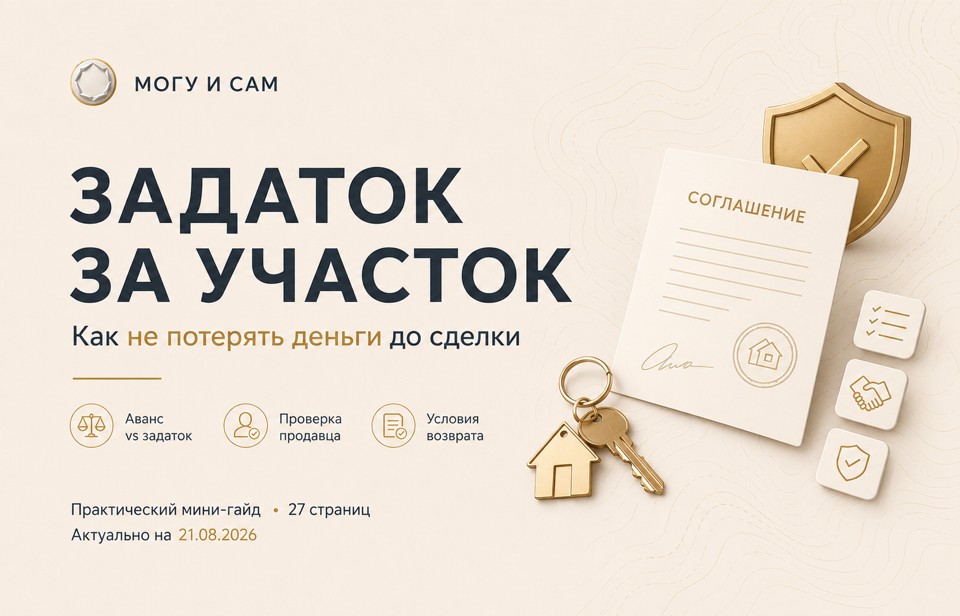 Задаток за участок — как не потерять деньги до сделки