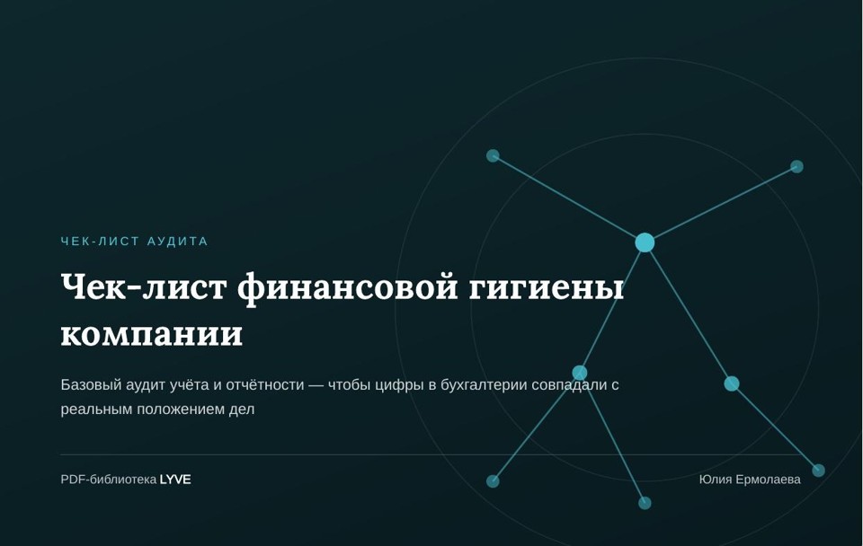 Чек-лист финансовой гигиены для быстрой проверки компании 2