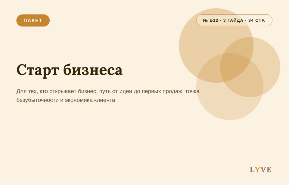Быстрый старт бизнеса (3 гайда внутри)