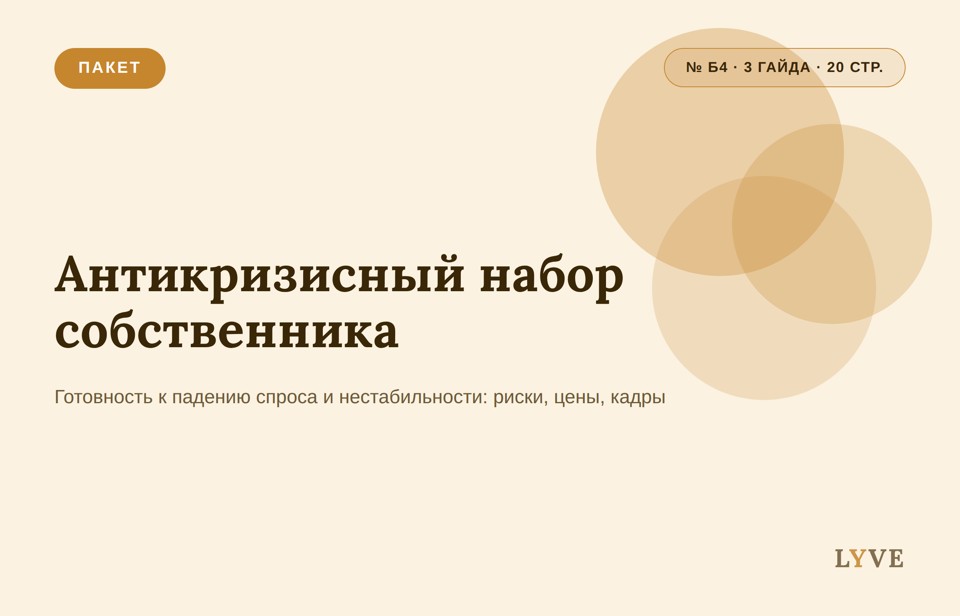 Антикризисный набор собственника (3 гайда внутри)