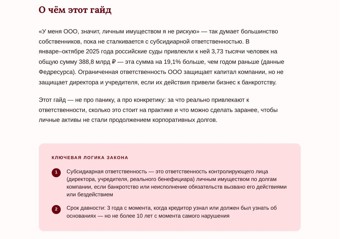 Субсидиарная ответственность собственника: как личные активы становятся заложником долгов бизнеса 3