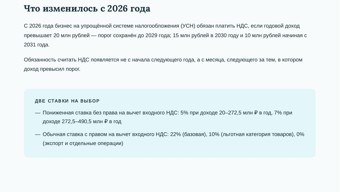 НДС для бизнеса на УСН в 2026 году: как считать и не переплатить 3