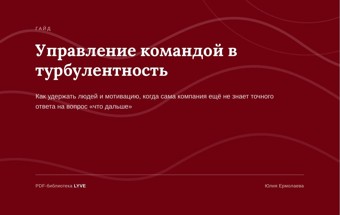 Управление командой в турбулентность 2