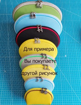 Дизайн машинной вышивки Овальная Косметичка Цветы и Листья 4
